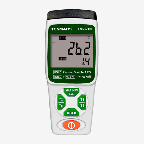 Termómetro 2 entradas termocupla tipo K Tenmars TM-321N